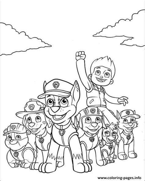 paw patrol ryder   powerful team coloring page printable