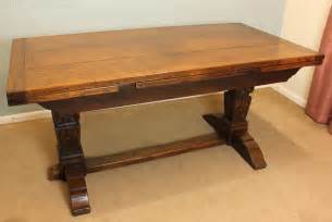 antique oak refectory draw leaf farmhouse table antiques