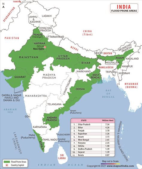 cyclone prone areas  india map
