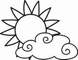 Cloudy Weather Pages Clipart Sun Colouring Coloring Clouds Partly Cloud Behind Clipartbest Clip Cartoon Use Websites Presentations Reports Powerpoint Projects sketch template
