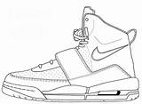 Jordan Shoe Coloring Pages Air Nike Shoes Lebron Force Drawing Basketball Soccer Michael Color James Cleats Kyrie Vans Low High sketch template