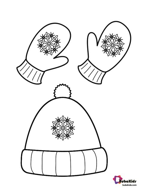 coloring pages winter hats