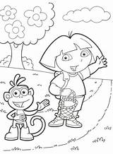 Dora Colouring Coloring Print Pages sketch template