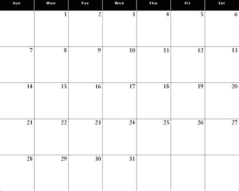 printable calendar waterproof calendar template