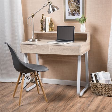 seanan wood computer desk  drawers  christopher knight home