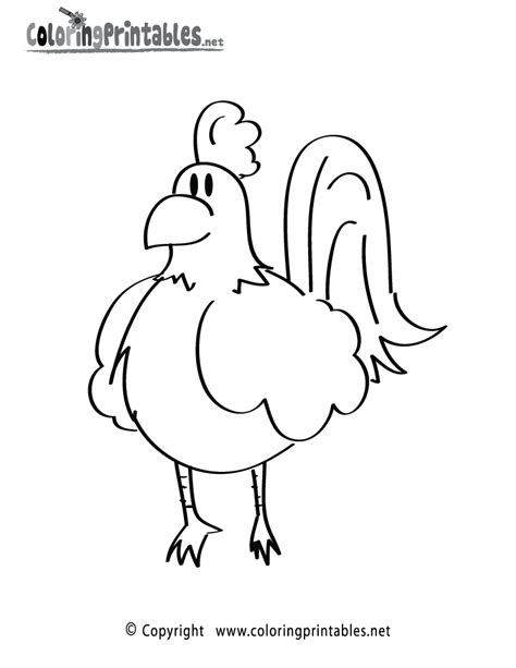 rooster coloring page   animal coloring printable