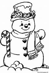 Snowman Coloring Christmas Pages Printable Print Color Book sketch template