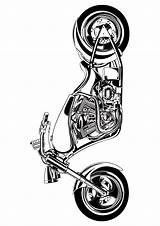 Choppers Motorbikes sketch template