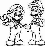 Mario Coloring Pages Fire Flower Luigi Getcolorings sketch template