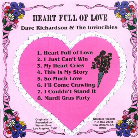 dave richardson   invincibles heart full  love lyrics