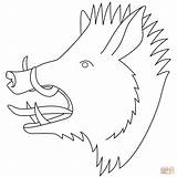Boar Wild Head Clip Coloring Clipart Boars Vector Pig Hog Outline Animal Svg Cliparts Pages Drawing Template Come sketch template