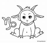 Capricorn Coloring Pages Coloringcrew Colorear Horoscope Nena Colored Getcolorings Book sketch template
