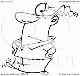 Foot Cartoon Impatient Tapping Outline Illustration Man His Clip Royalty Toonaday Vector Leishman Ron Regarding Notes sketch template