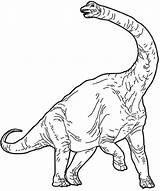 Brachiosaurus Coloring Dinosaur Pages Drawings Diplodocus sketch template