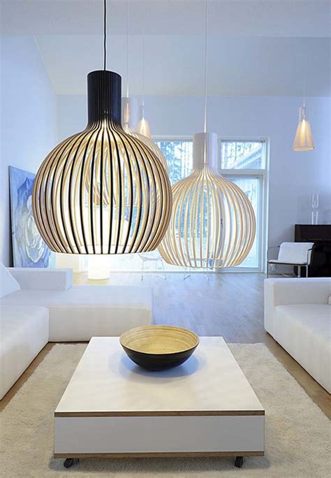 contemporary scandinavian pendant lights  secto design