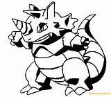Rhydon Pokemon Pages Coloring Color Online Coloringpagesonly sketch template