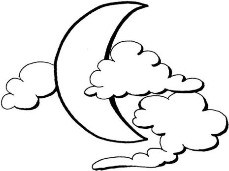 printable moon coloring pages kids