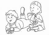 Coloring Caillou Pages Printable Kids sketch template