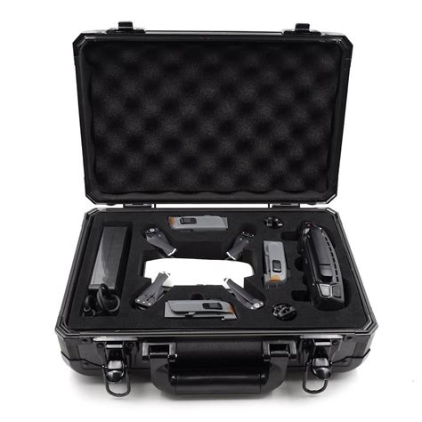 rantow black waterproof drone storage suitcase box  dji spark quadcopter aluminum hard
