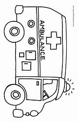 Coloring Pages Kids Ambulance Printable Bus Preschool Transportation Sheets Community Color Helpers Emergency Clipart Activities Found Book Services Theme Worksheet sketch template