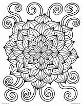 Coloring Pages Printable Adults Lotus Abstract Kids Flower Mandalas Jansen Animals Linework sketch template