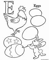 Coloring Alphabet Easter Egg Pages Printable sketch template