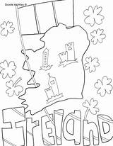 Coloring Pages Ireland Country Printable Getcolorings Color Getdrawings Alley Doodle Luck sketch template
