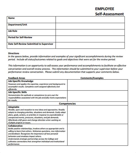 assessment samples sample templates