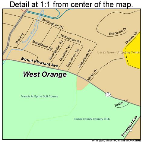 west orange  jersey street map
