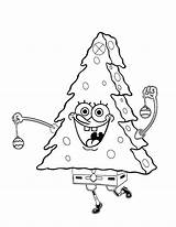 Christmas Coloring Pages Spongebob Tree Funny Sheets Book Colouring Books Printable Kids Adults sketch template
