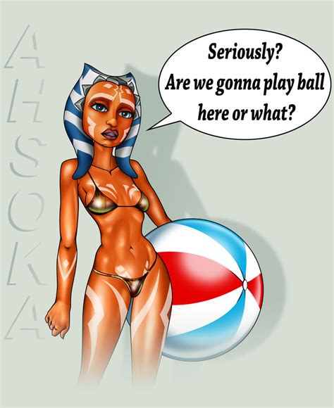 ahsoka playing ball by the first magelord on deviantart