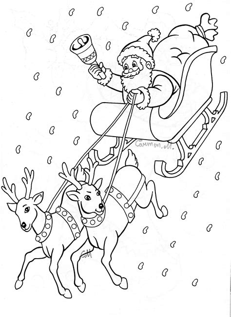 christmas tree  santa claus coloring page dennis henningers