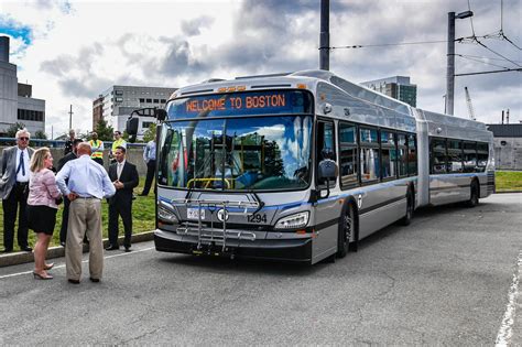 extended range hybrid bus joins mbta silver  fleet news mbta