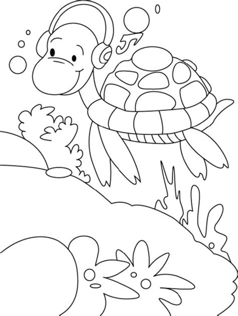 print  turtle coloring pages   educational tool