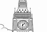 Ben Big Clock Tower Coloring Pages Netart London Kids Color sketch template