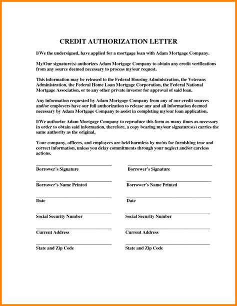 sample authorization letter  credit card