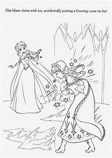 Frozen Coloring Disney Pages Beautiful Elsa Anna Blast Freezing Curse Putting Accidentally Ice Her sketch template