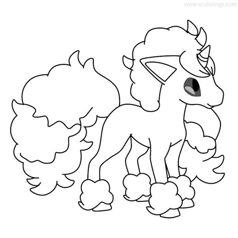 galarian ponyta pokemon coloring pages xcoloringscom