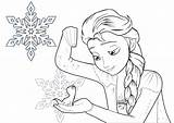 Elsa Frozen Coloring Pages Princess Color Print sketch template