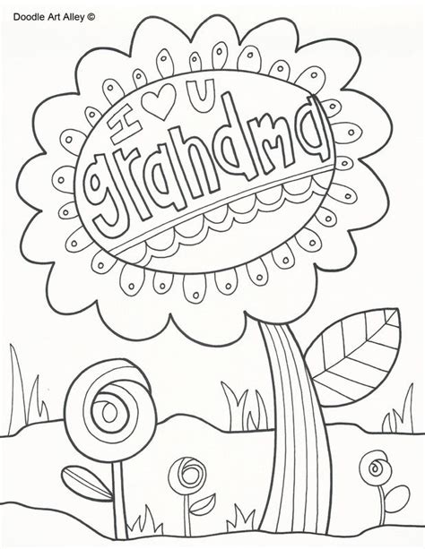 grandma printable mothers day coloring pages