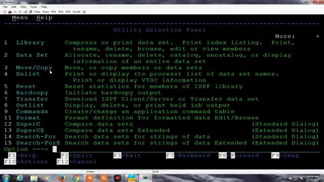 ibm mainframe  basic commands  ispf youtube