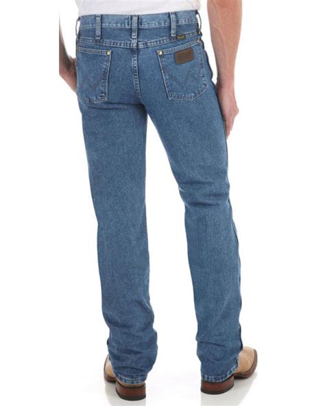 wrangler mens dark stone premium performance cowboy cut slim fit jeans straight leg boot barn