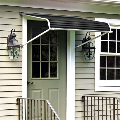 nuimage awnings  ft  series door canopy aluminum awning         black