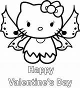 Kitty Hello Coloring Pages Valentines Valentine Sheets Printable Halloween Angel Color Getcolorings Cards Online Colorable Colouring για Comments Visit Angels sketch template