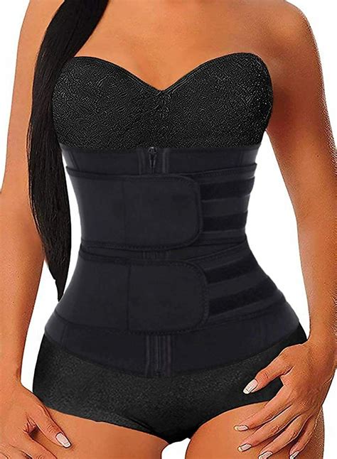 neoprene sweat waist trainer corset trimmer belt  women weight loss