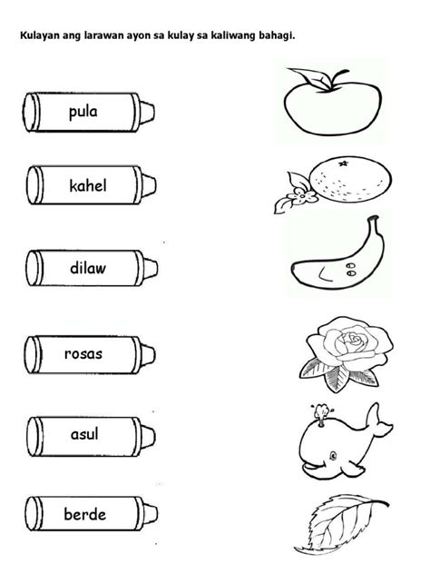 printable worksheets  grade  filipino learning   read