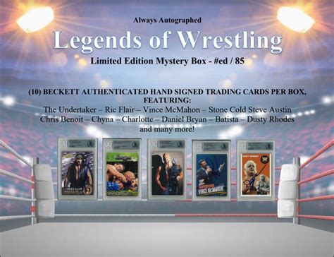 autographed legends  wrestling mystery box pristine auction