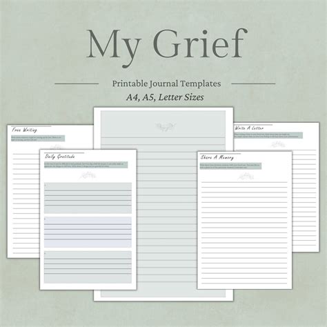 grief journal printable printable word searches