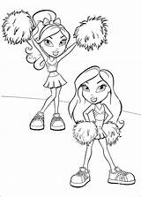 Bratz Kleurplaat Cheerleaders Stemmen sketch template