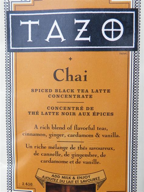 Tazo Chai Latte Add Vanilla Almond Milk And 3 Pumps Of